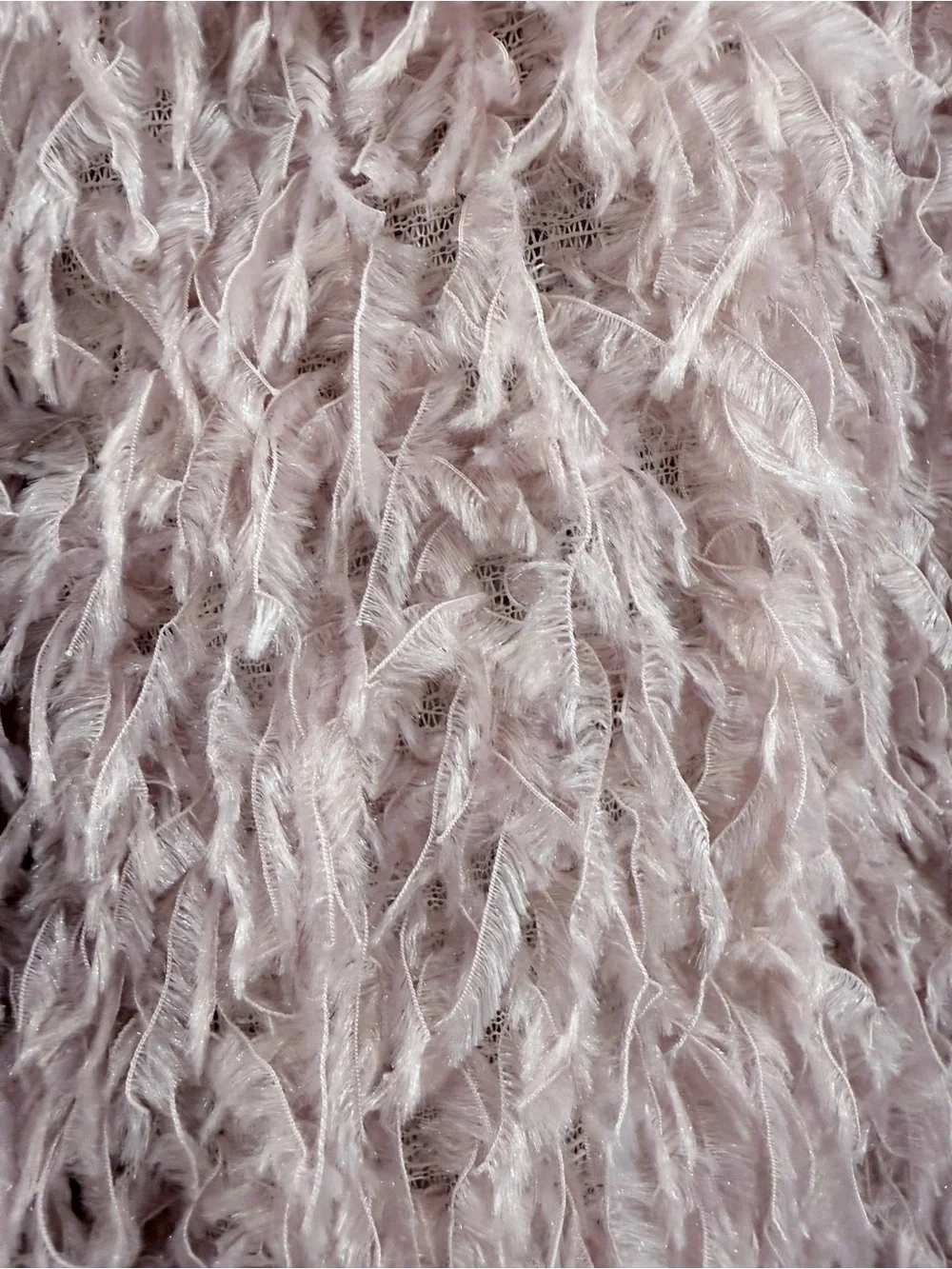 LC Lauren Conrad Plush Shaggy Open-Front Cardigan - Dusty Rose